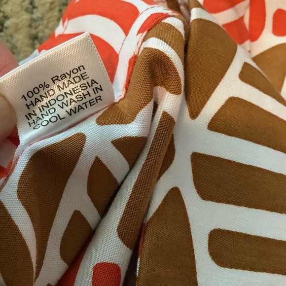 Missing Polynesia Pullover Top Small Adult Orange Brown - Picture 4 of 7